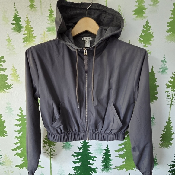 Gray Hooded Women's Lightweight Jacket - Picture 1 of 9
